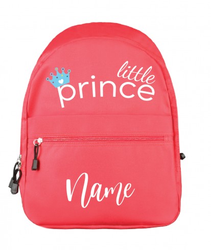 Personalised Little Prince Red Backpack for Kids